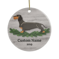 Personalized Dachshund Christmas Ornament