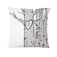 Birch Tree Personalized Pillow
