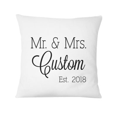 Mr and Mrs (Custom) Personalized Pillow