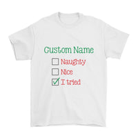 (Custom Name) Naughty or Nice Family Matching Shirts
