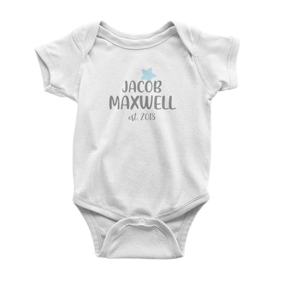 Personalized Baby Name Birth Year Onesie