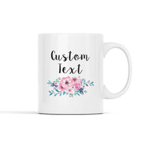 Floral Personalized Text Mug
