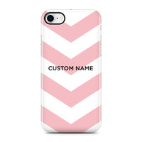 Pink Chevron Stripe Phone Case - Personalized