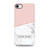 Pink Marble Cut Phone Case - Personalized