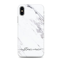 Personalized - White Marble Phone Case