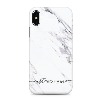 Personalized - White Marble Phone Case
