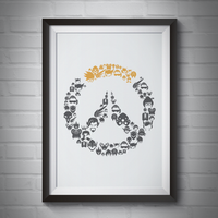 Overwatch All Heroes Icon Poster